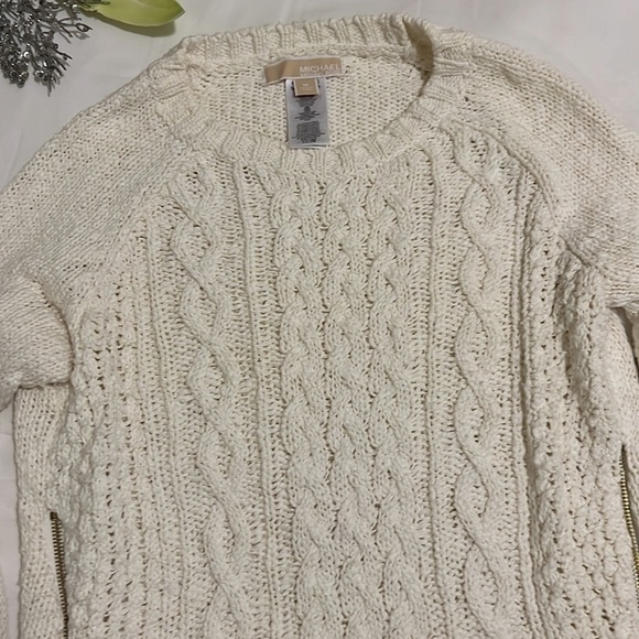 Michael Kors double zip cable knit sweater - Picture 4 of 12